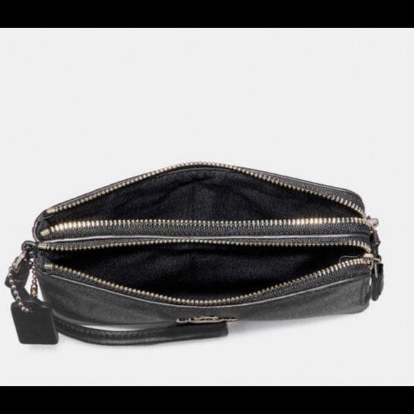 NWT 🔥 Double Corner Zip Wristlet In Signature Canvas NWT - Picture 5 of 16